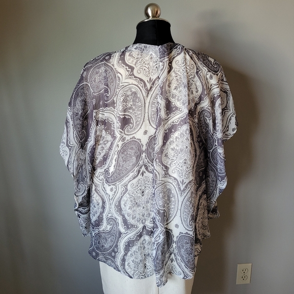 Sun and shadow paisley chiffon coverup - Picture 7 of 7